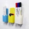 Carriles de ganchos 1 # Soporte de pluma de marcador magnético, soporte para pizarra o refrigerador, escuela, organizador de oficina Contenedor de almacenamiento