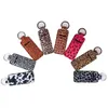 Neoprene Chapstick Holder Lipstick Cases Cover Portable Balm Holders Marble Style Key chain RTS Key rings Party Gifts VV98