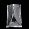 12x20cm Silver Mylar Zip заблокирована сумка для пищевых водонепроницаемых хранения алюминиевые пакеты самоуплотнения Grip молния с молнией 1000PSCHSH