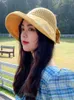 Czapki czapki/czaszki czapki w południowo -koreańskim kremie przeciwsłonecznym oddychającym siatce puste litery Zwinięte duży gzyms OLIV22