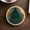 Bamboo Coasters Round Creative Cup Mat Waterproof Insulation Tea Coffee Pad Table Decor Kitchen Supplies XBJK2107