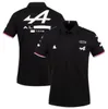 Футболка поло гоночного автомобиля команды F1 с короткими рукавами для занятий спортом на открытом воздухе, полиэстеровая быстросохнущая футболка с лацканами, может быть настроена по индивидуальному заказу