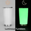 Tumblers Drinkware 20oz mug Flash Skinny Luminous Tumbler Stainless Steel Fluorescent Mug Car Cups Ice Bar Cup
