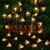 LED Solar Bee String Lights Outdoor Power LEDs Strings Waterproof Decors Lamp Garden Christmas Holiday Decor Y201020