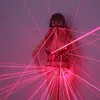Red Laser Mask Halloween Cosplay Supplies LED Mask DJ Nightclub Disco Party Decoration Mask