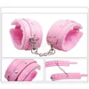 Pink Adult Bondage Han Dompuffs Cuffs-S Trap Bat Rope Neck Bandaż BDSM