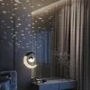Modern guld / svart LED hängande lampor stjärndesign sovrum korridor vägglampa hem dekoration bar tv hängande ljus AC110-260V