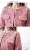 Autumn Winter Runway Tweed 2 Piece Set Women Short Jacket Coat +Mini Tank Wool Blend skirt Suits Office Female Sets 201027