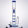 12 Inch Glass Bong Water Pipe Hookah Birdcage Perc Oil Dab Rig Triple Honeycomb Percolators 18mm Female Joint Smoking Accessories Bongs With Funnel Bowl Hookahs