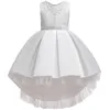 Summer Baby Girls Flower Dress Sleeveless Lace Bridesmaid Children Dresses Kids Formal Princess Patry Clothes 3-14 Years