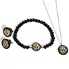 Stainless steel Earrings necklace bears jewelry set Collar Pendientes de oso Conjunto de joyas