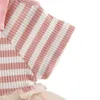 Citeett sommar spädbarn barn baby flickor färgstark stripe prinsessa klänning patchwork lagrad klänning avslappnad stil kläder Q0716