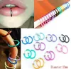 2 sztuka fałszywy pierścień nosowy Goth Punk Lip Ear Nos Clip On Fake Septa Piercing Nos Ring Hoop Lip Hoop Rings Kolczyki