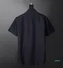 高級デザイナーファッション格子縞のメンズシャツショートビジネスカジュアルブランド春スリムシャツM-3XL