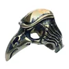 Anelli a grappolo Anello speciale con teschio di uccello Anello di corvo Stile punk Gioielli regolabile Scheletro di testa di corvo freddo Halloween2316