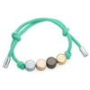 Bracelet de créateur de luxe Love Bangle Hommes Femmes Charme Amoureux de l'amitié en acier inoxydable perlé réglable 6 couleurs Yoga Couple282V