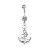 YYJFF D0438 The anchor style Belly Button Navel Rings mix colors ring body piercing jewelry