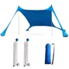 Tenda portátil Tarp Sun Shelter Pop Up Beach Sun Shade Dossel para atividades ao ar livre 3-4 pessoa Y0706