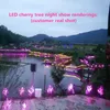 LED Kiraz Çiçeği Ağacı Lambası 1.5 / 1.8 / 2.0 / 2.5 Metre Yüksek Simülasyon Doğal Gövde Düğün Dekorasyon Aydınlatma Bahçe Dekorasyon