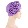 KepaHoo Elegant Women Flowers Turban Bonnet Muslim Headscarf Caps Party Headwear African Headtie Nigeria Female Top Hat Wedding