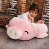 Nya 40 75 cm squishy gris fylld docka liggande plysch piggy leksak djur mjuk plysch hand varmare kudde filt barn baby tröstande gåva ee