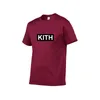 Moda de verão Camisetas masculinas de corrida KITH Fashion Letters estampadas Camisetas legais de manga curta gola redonda Camisetas masculinas femininas Tops