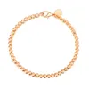 Bracelets de charme 925 Bracelet en argent 18K / 14K Or 4MM Perle MenWomen Bijoux Cadeau de mariage