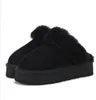 Boots Fur Flats Cotton Women 2022 Winter Snow Shoes Platform Short Pulsh Slippers Suede Warm Botas Mujer