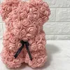 2020 Creative 25cm solide romantique mignon rose ours de rose avec boîte-cadeau décoration de mariage anniversaire cadeaux de la Saint-Valentin pour la petite amie