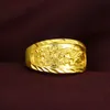Обручальные кольца Вьетнам Аллювиальное Золото Последние Дракон Феникс Регулируемый дизайн колец на палец для мужчин Jewelry1922730