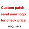 Custom Fabric Brand Logo Embroidery Iron on Patch Any Size Quality Heat Transfer Paper Vinyl Clothing Hat Bag Stickers