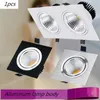 Downlights Square Bright Recessed LED Dimmable Downlight COB 7W 9W 12W 14W 20W 24W Spot Light Ceiling Lamp AC 85- 265V