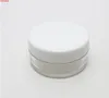 50 x 5 g vide petit pot de poudre en plastique transparent trou joint boîtier pot récipient d'emballage cosmétique avec couvercle noir blanc de haute qualité