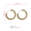 Punk Exaggerated Big Hoop Huggie For Women Party Link Chain Designer 18k Gold Plated Jewelry Alloy Fashion Earring Gift