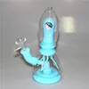 7,8 tum silikon bongs vattenrör torr ört vax dab dabber rigs 7 färger silikon glas bong olja rigg handrör färgglada