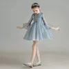 Robes de fille de fleur dentelle fille robe pour bébé enfants vêtements de cérémonie Tulle trois quarts manches courtes