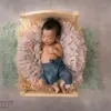 (Diamètre = 49 ~ 50 cm) Tapis de style fleur Coussin en mousseline de soie douce Couverture pour bébé Accessoires de photographie pour bébés Accessoires de séance photo nouveau-né 210309