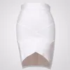 Högkvalitativa damer rayon tjock kort bandage kjol cocktail party söt mini kjol 210306