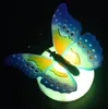 LED 3D 나비 벽 스티커 밤 조명 램프 빛나는 데칼 스티커 집 장식 홈 파티 데스크 장식