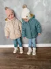 Kinder Baumwolle gepolsterte Kleidung Herbst und Winter Mode Kleidung Unisex Baby Kapuze Parka Jungen Daunenjacke 211027