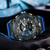 Basside Mode Männer Sport Uhren Stoßfest 50m Wasserdichte Armbanduhr LED Alarm Stoppuhr Uhr Militäruhren Männer 8040 G1022