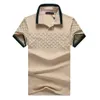Yaz Marka Giysi Lüks Tasarımcı Polo Gömlek Erkekler Casual Polo Moda Yılan Arı Baskı Nakış T Gömlek High Street Mens Polos