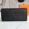 Klassisk högkvalitativ designer Purse Wallet Women's präglade spänne långa plånböcker mynt pursar spännen klipp nyckelkorthållare 207a