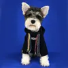 Letra de cor sólida Pet Hoodies Simples Impresso Capuz De Cão De Cão Filhote De Cachorro Schnauzer Schnauzer à prova de vento