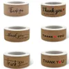 120pcs Roll Thank You Paper Adhesive Stickers Handmade Label Business Gift Box Baking Envelope Bag Decor