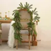 造られたクリスマスガーランドアイビーのつる季節の松の針のサイプレスの花輪緑の植物のための緑の植物のための植物のためのハロウィーンの冬の装飾211109