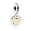 Autentici braccialetti di perline in argento 925 You Me Forever con ciondoli di perline di cristallo Charms Adatto a bracciali gioielli stile Pandora europeo Murano