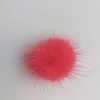 4cm Mink Fur Ball Party Favor fluffy Pom Poms Plush pompon Keychain Car Keyring Bag dress Earrings Accessories