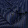 8xl 7XL Plus Size Mężczyźni Długie Rękaw Koszula Męskie Business Casual Slim Fit Shirts Mężczyźni Striped Dress Work Social Dress Koszula 210708