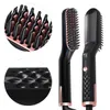 Mens Beard Straightener Brush - Elektrisk jonisk snabbare snabb uppvärmd kam för män Long Beard-Hot Iron Universal Spänning Portable Travel Hair Styling - US Plug